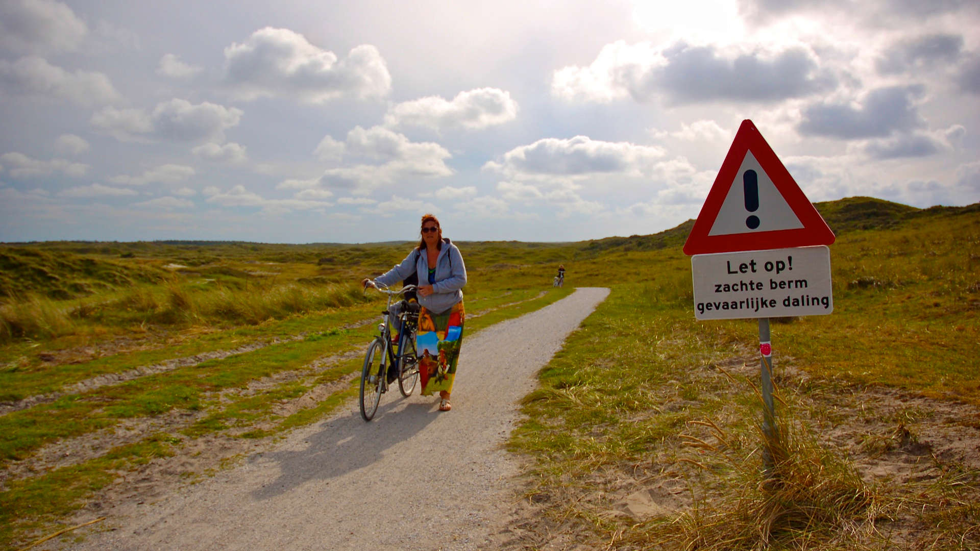 steile helling gevaarlijke afdaling vlieland