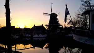 schemervuur zonsondergang stoombootkade meppel