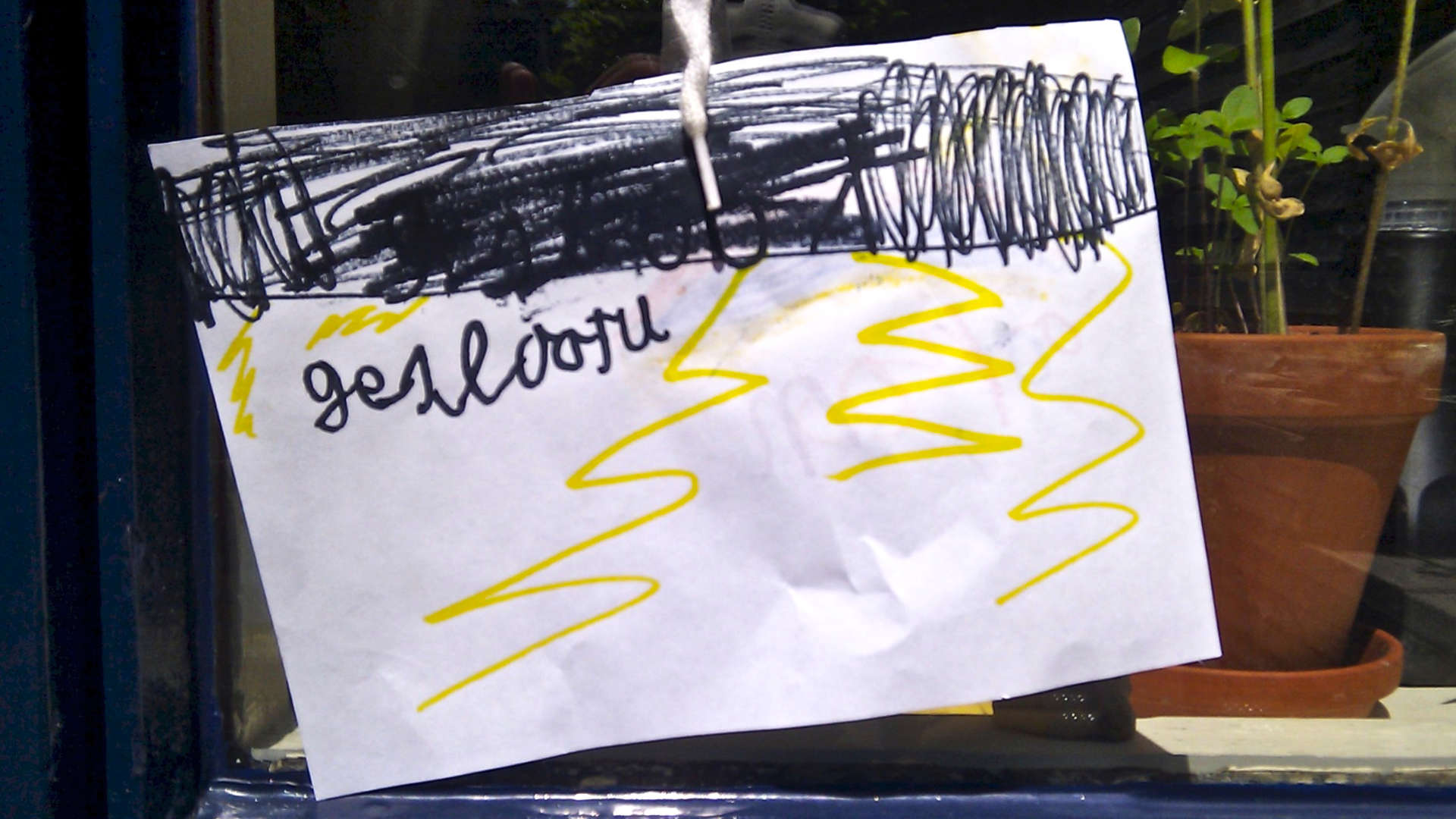 bloemenwinkel gesloten