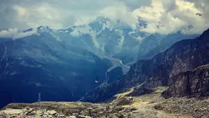 Uitzicht vanaf Monte Moro op dal Macugnaga